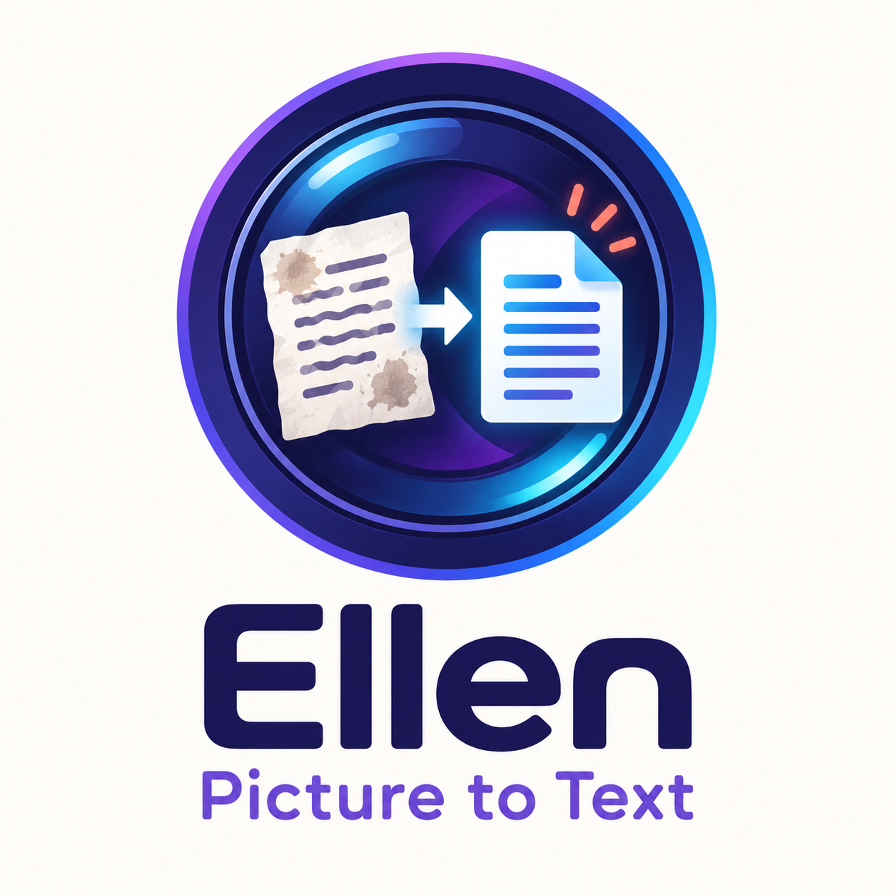 Ellen Picture to Text — foto de texto transformada em documento